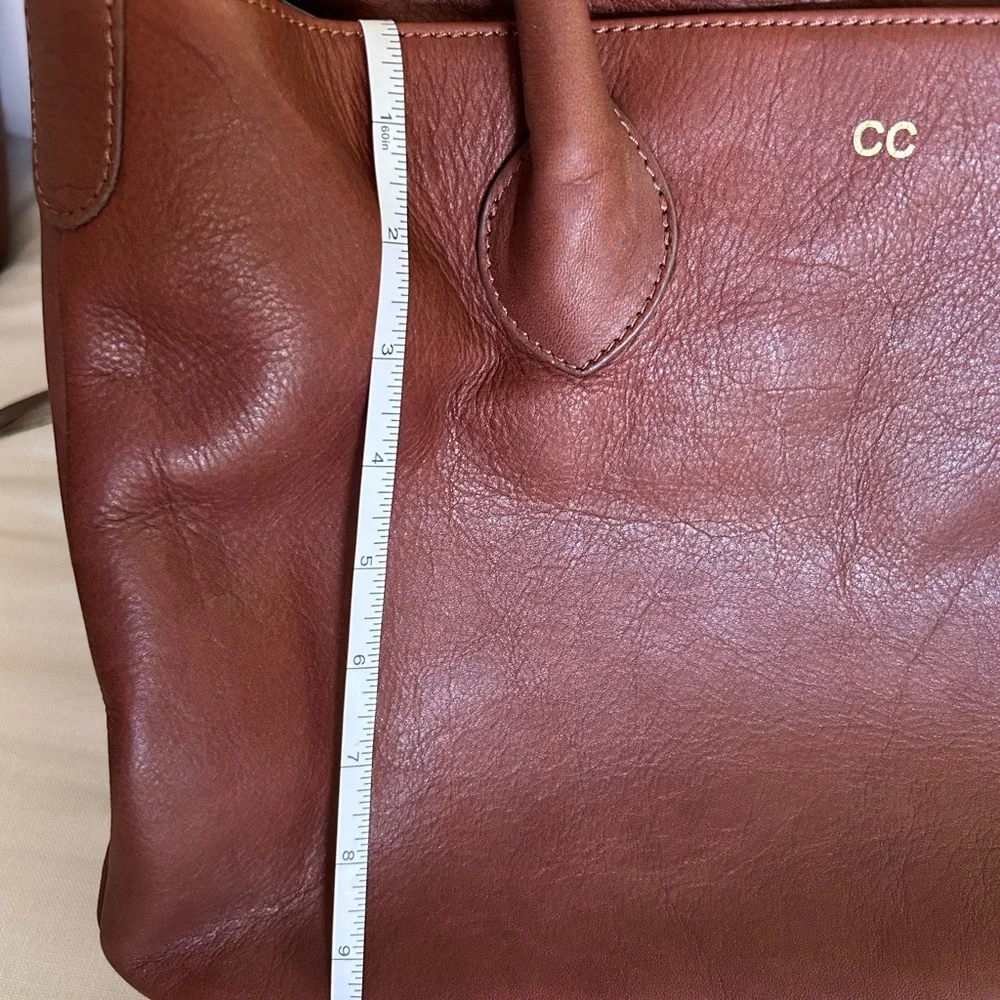 Mark & Graham Brown Leather Tote Classic Design - Picture 10 of 10
